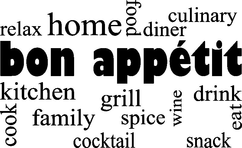 Ambiance-sticker Sticker cuisine design Bon appétit