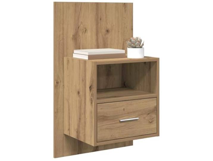 vidaXL Nachttisch 2 pcs Artisan-Eiche 50 x 32.5 x 80cm Holzwerkstoff, Rustikale Aufbewahrung, schicker Nachttisch, minimalistisches Möbel, praktischer Schublade für Dein Schlafzimmer