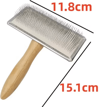Inspire Picks Wooden Pet Grooming Comb Stainless Steel Deshedding & Detangling Brush For Dogs And Cats wooden 11.8cm