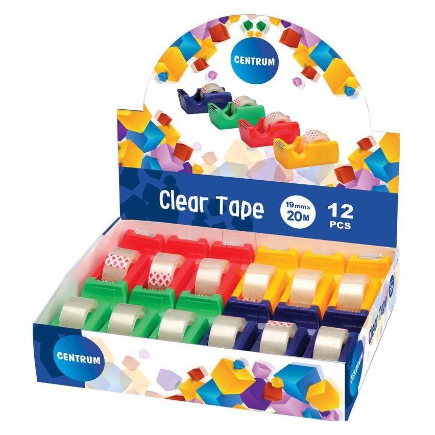 Centrum Tapedispencer med klar tape, 18mm*20M (83571)