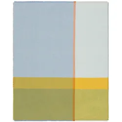 Biederlack Fransenplaid 'Great Blue' 130 x 170 cm Blau