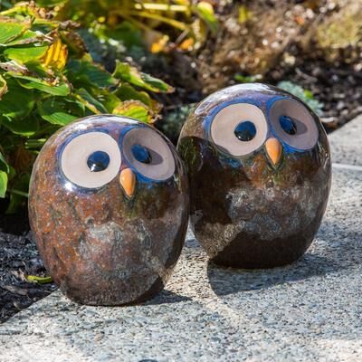 Alfresco Home Small Ceramic Owl