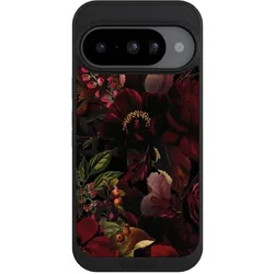 Nivocase Handyhülle für Google Pixel 10 Hülle NIVOpure Case Schwarz Blumen Utart Wiese (Google Pixel 10), Smartphone Hülle, Schwarz