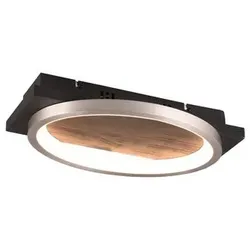 Reality Leuchten LED-Deckenleuchte Barca Metall Schwarz 44 cm