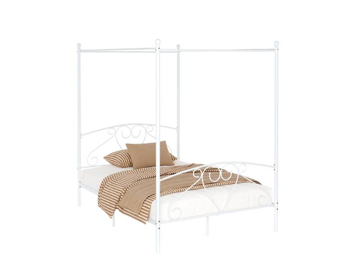 Metallbett Himmelbett COLETTE 140 x 200 cm weiss