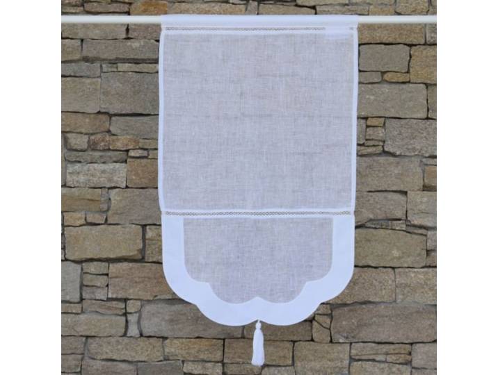 Brise bise avec festons et pompons 45X120 CM