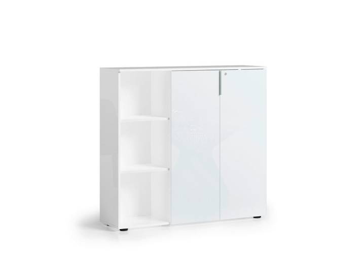 Stylife Sideboard, Weiß, Kunststoff, 4 Fächer, 120x113x34 cm, Wohnzimmer, Kommoden & Sideboards, Sideboards