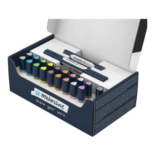 Schneider Paint-It 040 27 Teile Brush-Pens farbsortiert, 1 Set