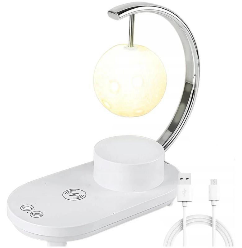 Verk 12368 Maanlamp met Bluetooth-luidspreker, RGB LED-verlichting en draadloos opladen