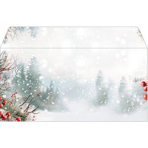 Sigel Weihnachtsumschläge DU646, DIN lang, Scandinavian Snow, ohne Fenster, 25 Stück