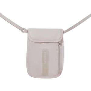 Samsonite Umhängetasche TA Revolution, Neck Pouch, aus rPET, 2 Fächer, 13 x 17 cm, RFID-Schutz, hellgrau