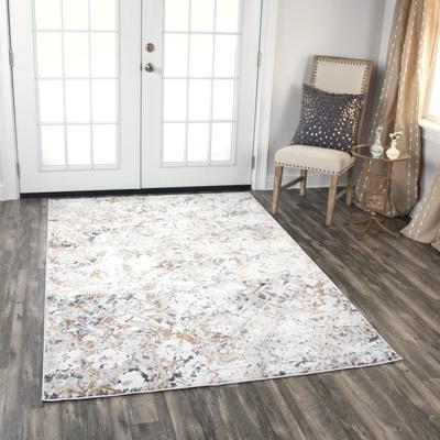 Alora Decor Lavish Orange/Rust Abstract Checkered Area Rug