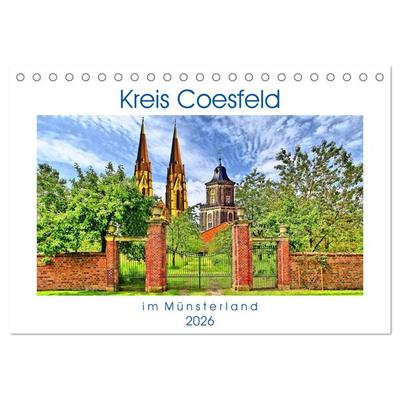 Kreis Coesfeld im Münsterland - Stadt Land Fluß (Tischkalender 2026 DIN A5 quer), CALVENDO Monatskalender