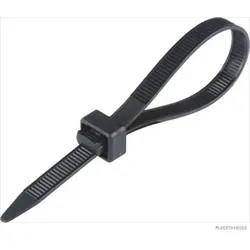 HERTH&BUSS Kabelbinder, 7,6 x 200 mm, PA 6.6, wiederverschließbar schwarz - 50266514 - schwarz