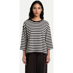 Sweatshirt mit Streifenmuster Mehrfarbig L