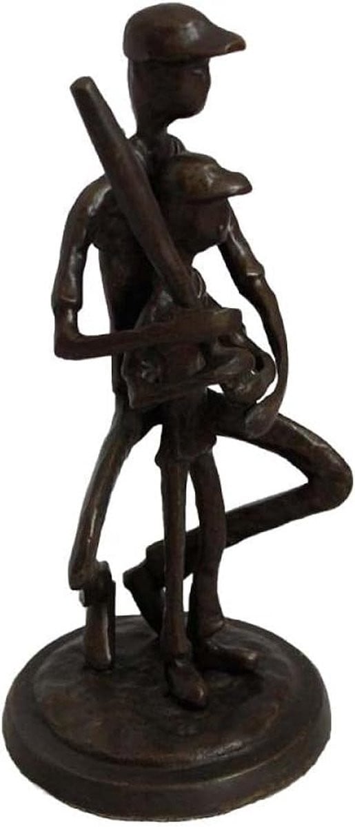 Creatief zwart standbeeldje in iron design voor decoratie, Hoogte: 18.5 cm