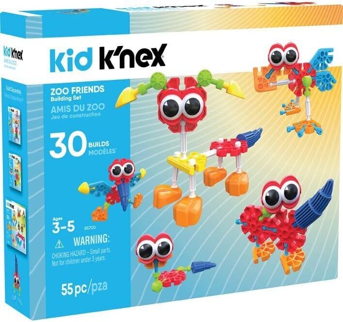 Kid K'nex Zoo Friends Building Set for Kids 3 and Up - 50 Pieces - Basic Fun