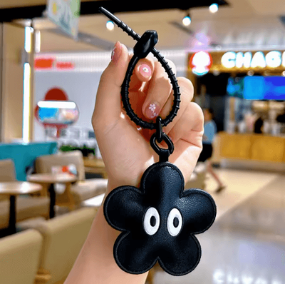 Inspire Picks Cute Cartoon Cat Leather Keychain Stylish Bag Charm & Gift For Cat Lovers black 22