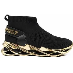 PLEIN SPORT LOW SOCK RUNNER, Größe 39 in Schwarz 0293