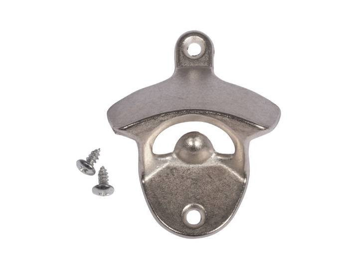 Wandflaschenöffner, 8x6,4x3cm, mit 2 Schrauben, SB-Btl 1Set