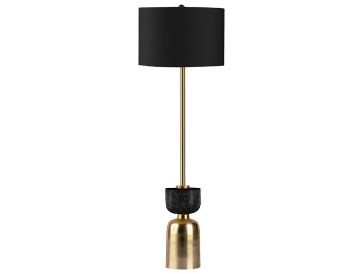 Kayoom Stehleuchte, Schwarz, Goldfarben, Textil, 127 cm, Lampen & Leuchten, Innenbeleuchtung, Stehlampen, Stehlampen