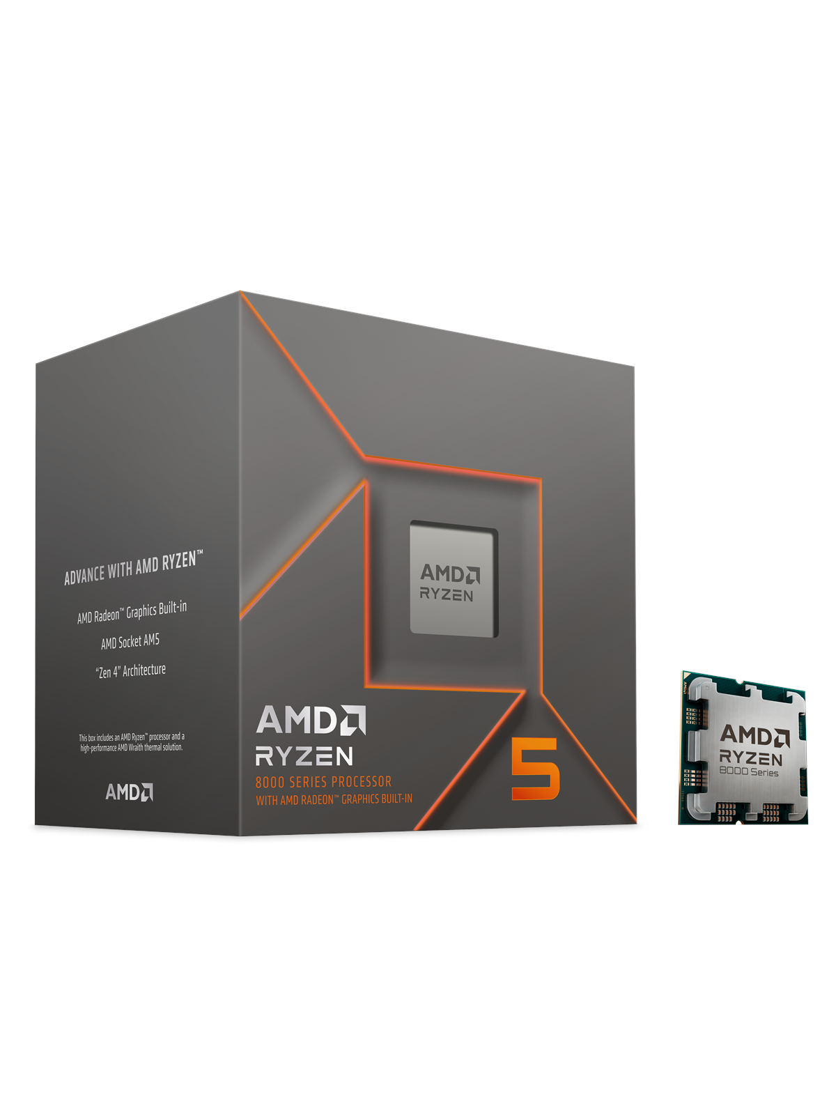AMD Ryzen 5 8500G Wraith Stealth CPU - 6 Kerne - 3.7 GHz - AMD AM5 - AMD Boxed (mit Kühler)