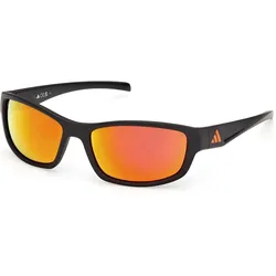 Adidas, Herren, Sportbrille, ES0005 (Matte Black, Kupfer), Rot, Schwarz