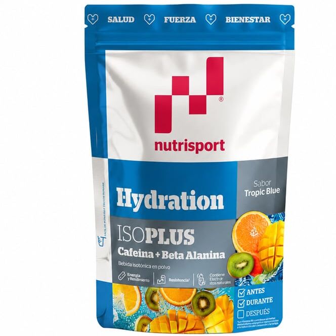 NutriSport Hydration Isoplus Polvo con Beta-alanina + Cafeína 900g Tropical