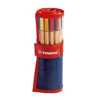 STABILO Fineliner - point 88 - 25er Rollerset - mit 25 verschiedenen Farben