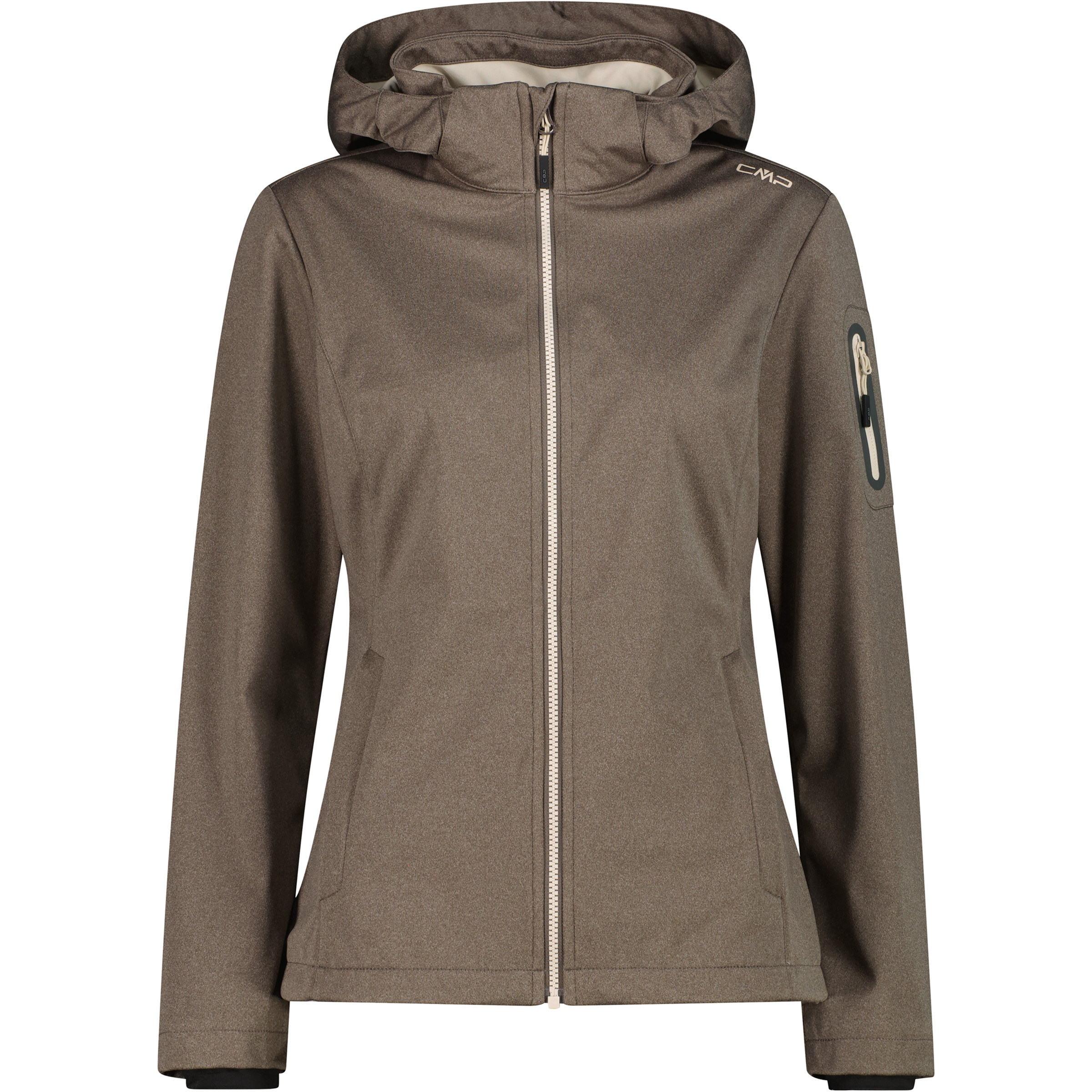 CMP Light Melange Softshell Damen Softshelljacke braun Größe XXS Trekking Wasserabweisend Wasserabweisend