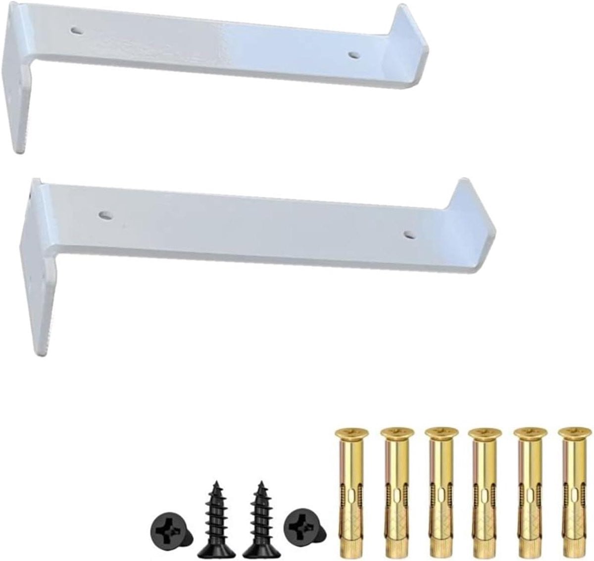 Set van Zwevende Plankdragers Wit - 25 cm Schapsteunen voor Wandmontage - Robuuste Zware Last