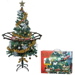 Mojawo, Weihnachtsdeko, Weihnachtszug Zug Licht Sound Weihnachtsdekoration Ø87xL274cm Batterie
