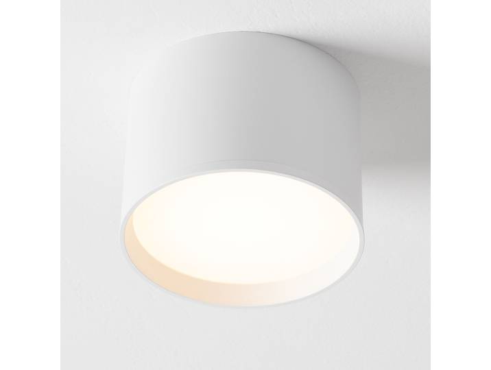 Plafonnier Ziaza Ø 12cm Blanc/Blanc Matériau : Métal, Matière plastique Surface en métal : Laqué Type de matière synthétique : Verre acrylique
