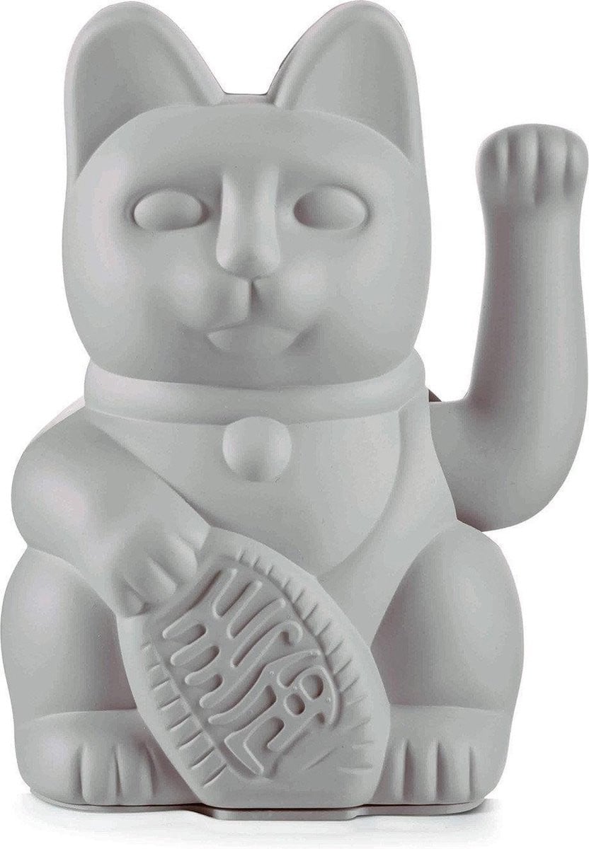 Donkey Products Gelukskat Maneki Neko Geluksbrenger - Grijs