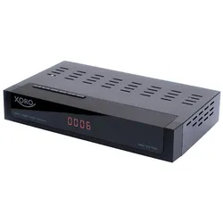 Xoro 2x DVB-C, 2x DVB-T/DVB-T2, 75 Ohm, 113- C, 174-230/470-858 T/T2 HDMI, AV, USB 2.0, LAN (DVB-C, DVB-T, DVB-T2), TV Receiver, Schwarz