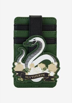 Women's Loungefly X Harry Potter Slytherin Snake Card Holder by Loungefly in Green