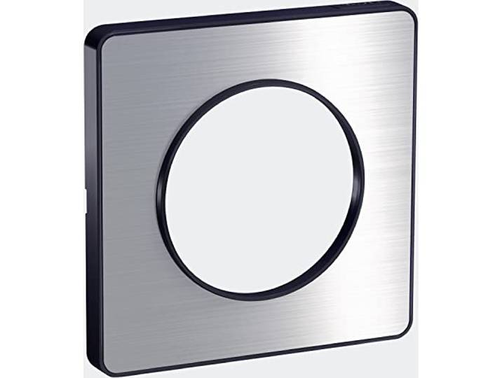 Schneider Electric - Odace Touch\, plaque Aluminium brossé avec liseré Anthracite 1 poste - S540802J