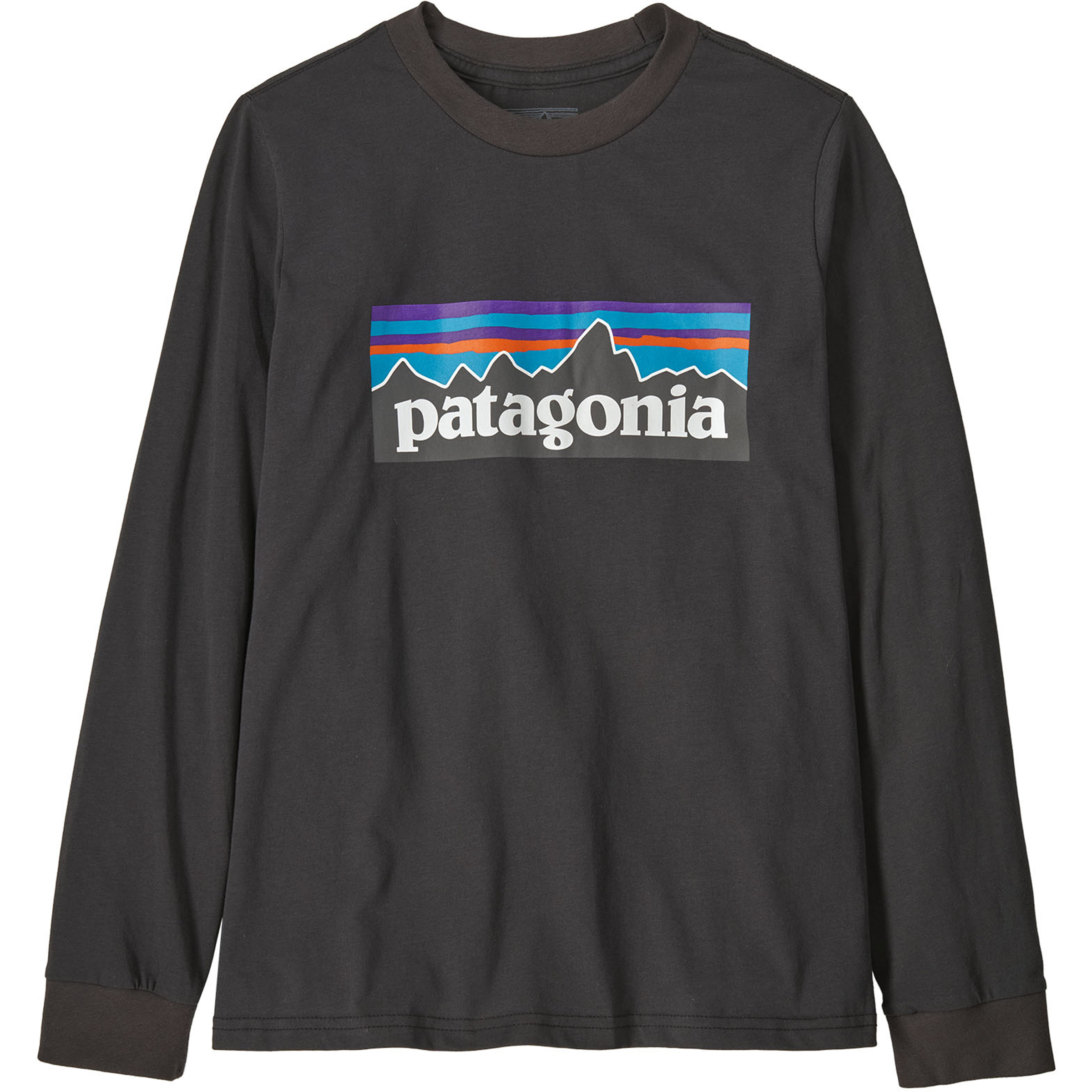 Patagonia P-6 Logo Kinder Longsleeves schwarz Größe 169 Lifestyle Hautfreundlich
