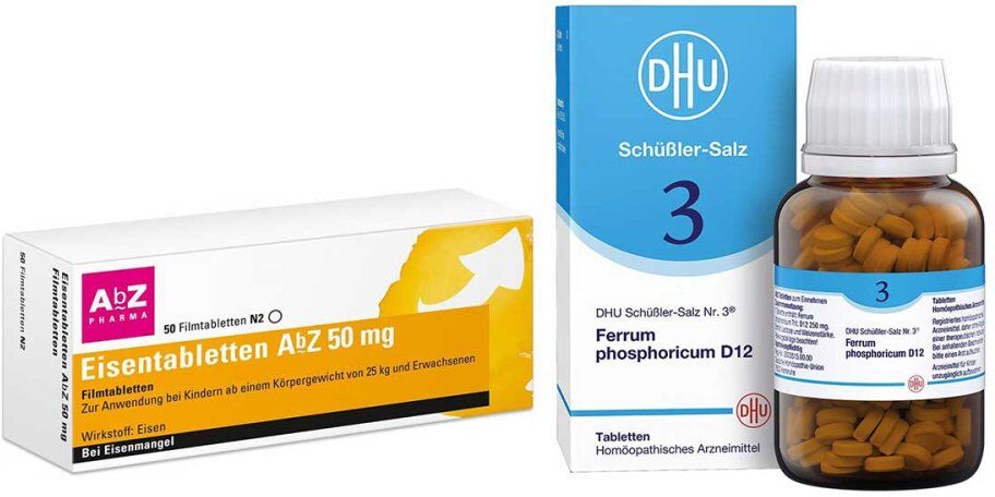 DHU Schüßler-Salz Nummer 3 und Eisentabletten Abz 50mg