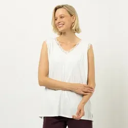 DINE 'N' DANCE Top V-Ausschnitt mit Spitze leger