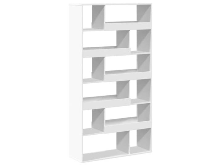 HFXHIJXQ Raumteiler Weiß 100x33x187,5 cmStandregal mit 12 Fächern Flexibles Trennregal für Wohnzimmer und Schlafzimmer mit reichlich Abstellfläche für Bücher und Dekoration.