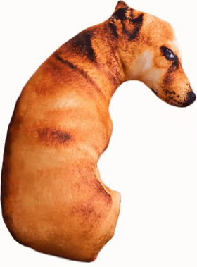 Inspire Curations Lifelike 3D Dog Head Throw Pillow For Fun Home Decor & Cozy Comfort 20cm a