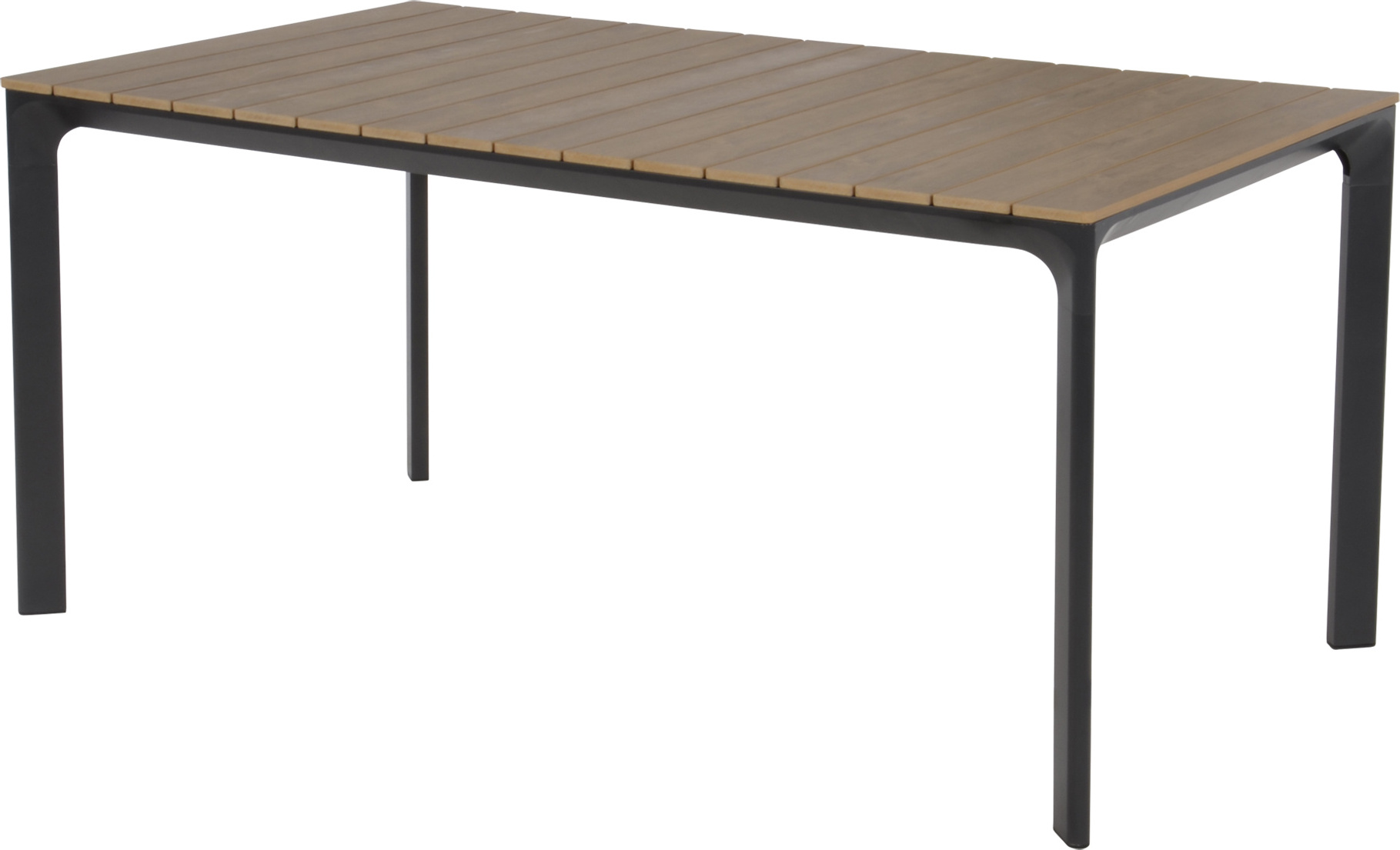 Gartentisch Esstisch anthrazit braun 160x90x74cm