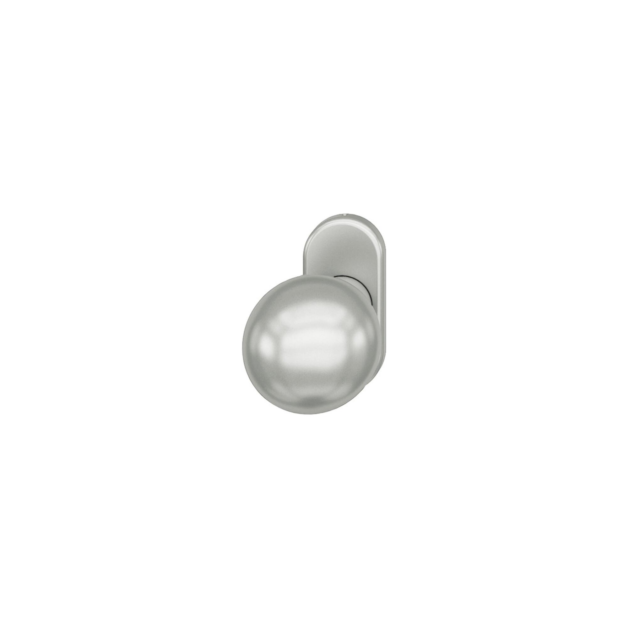 FSB 07 0802 Rahmentür-Knopf Material Alu. 0105 4-KT. 8mm fest/drehb. für Rahmentürmontage aus Aluminium, Vierkantstift und fest/drehbarer Funktion, 0 07 0802 12853 0105)