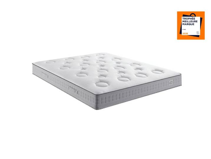 Matelas 160x200, ressort ensachés, mi-ferme, h26