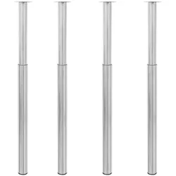 Helloshop26 - Set mit 4 verstellbaren Teleskop-Tischbeinen (710 x 1100 mm) robust modernes Design Edelstahl