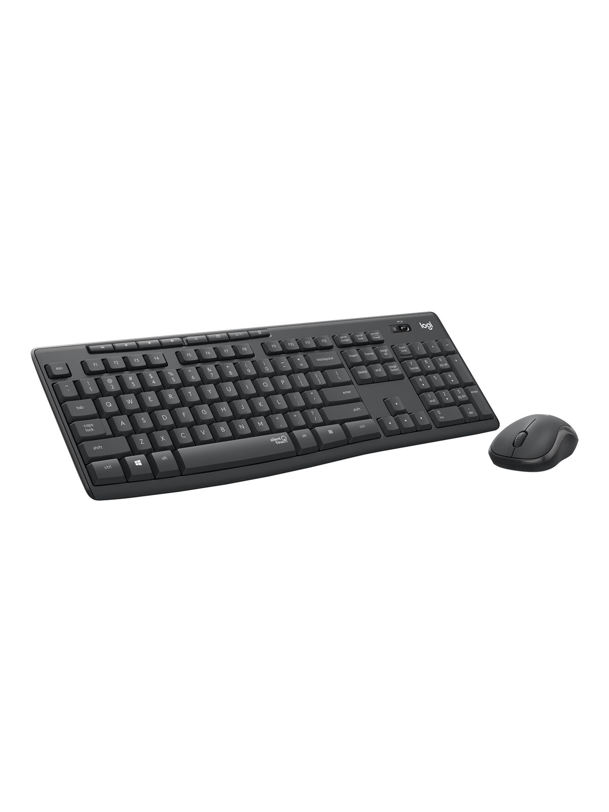 Logitech MK295 Silent Wireless Combo (Graphite) - Tastatur & Maus Set - Full-Size - Belgisch - Schwarz