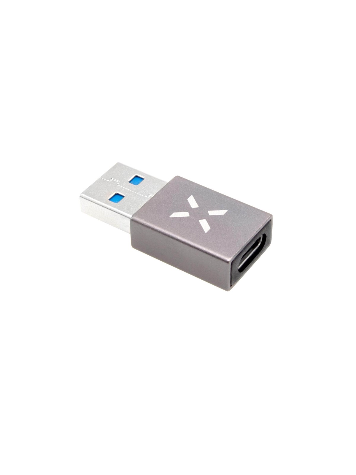 FIXED LINK USB-A Male to USB-C Female adapter Grey