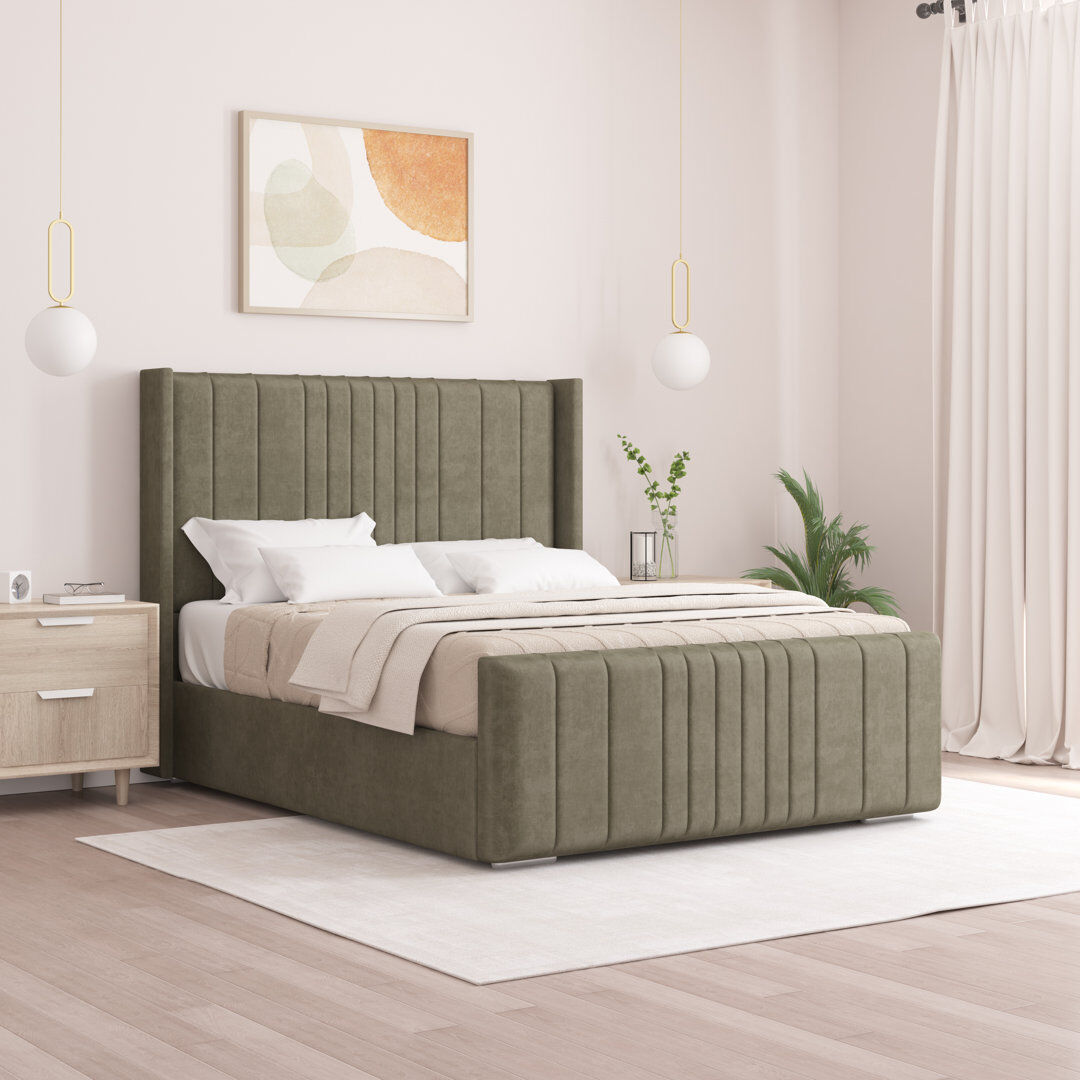 Etta Avenue Denzel Upholstered Bed Asphalt Double (4'6)