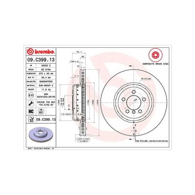 MAGNETI MARELLI Bremsscheibe 360406130504 innenbelüftet-Belüftung mit tropfenförmigen Flügeln 370mm 30mm für BMW